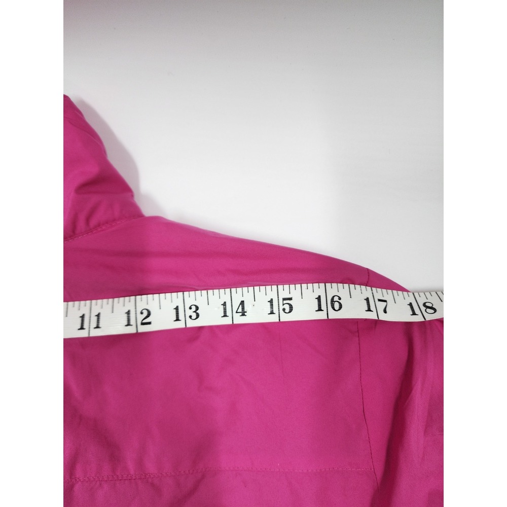 Adidas Womens Pink Full Zip Windbreaker Jacket Mesh Lined Lightweight Large - Picture 12 of 13
